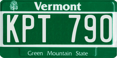 VT license plate KPT790