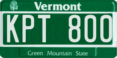 VT license plate KPT800