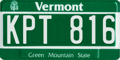 VT license plate KPT816