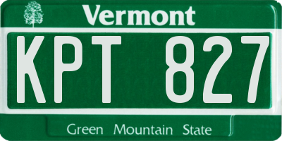 VT license plate KPT827