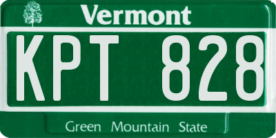 VT license plate KPT828