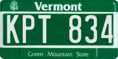 VT license plate KPT834