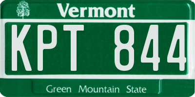 VT license plate KPT844