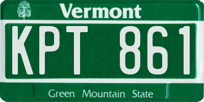 VT license plate KPT861