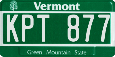 VT license plate KPT877