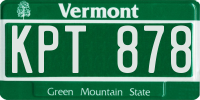 VT license plate KPT878