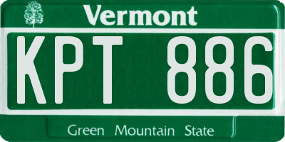 VT license plate KPT886