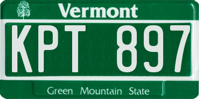 VT license plate KPT897