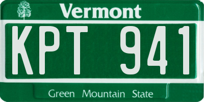 VT license plate KPT941