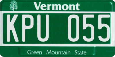 VT license plate KPU055