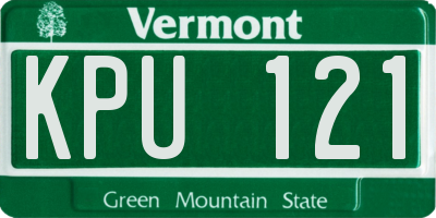 VT license plate KPU121