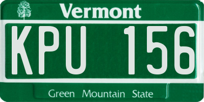 VT license plate KPU156