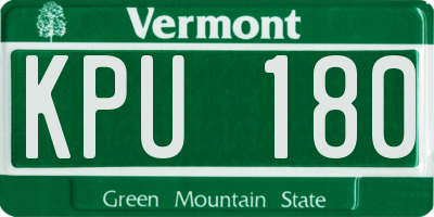 VT license plate KPU180
