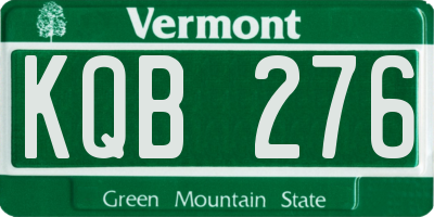VT license plate KQB276