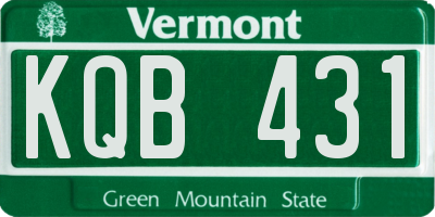 VT license plate KQB431