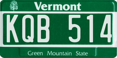 VT license plate KQB514