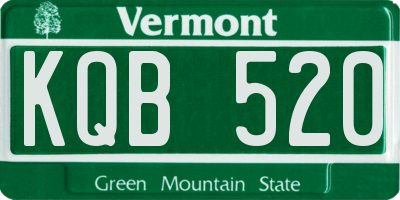 VT license plate KQB520
