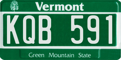 VT license plate KQB591