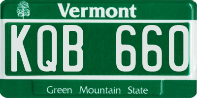 VT license plate KQB660