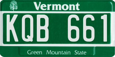 VT license plate KQB661
