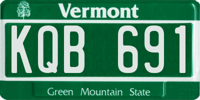 VT license plate KQB691