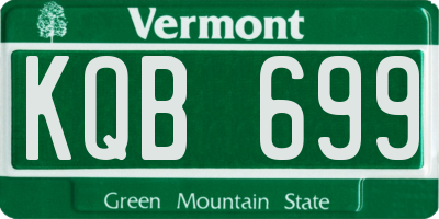 VT license plate KQB699