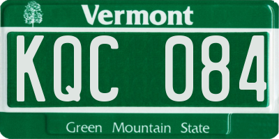 VT license plate KQC084
