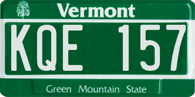VT license plate KQE157