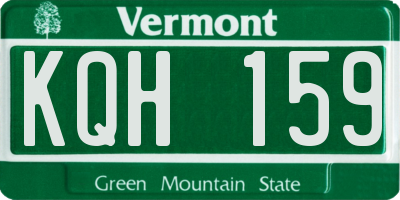 VT license plate KQH159