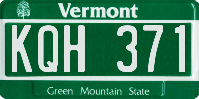 VT license plate KQH371