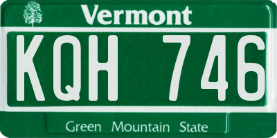 VT license plate KQH746
