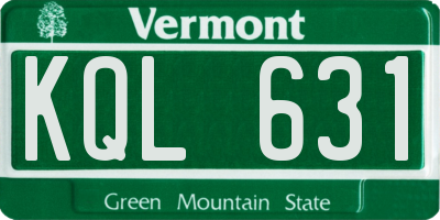 VT license plate KQL631