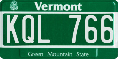 VT license plate KQL766