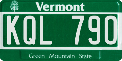 VT license plate KQL790