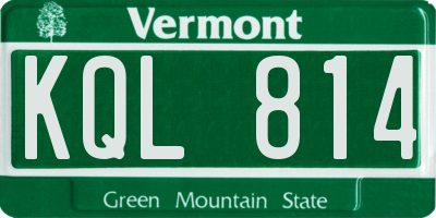 VT license plate KQL814