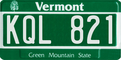 VT license plate KQL821