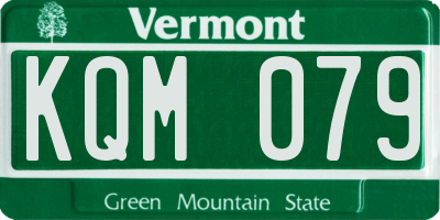 VT license plate KQM079