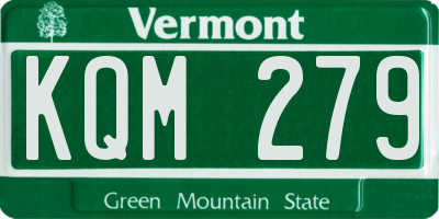 VT license plate KQM279