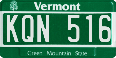 VT license plate KQN516