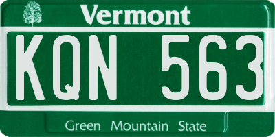 VT license plate KQN563