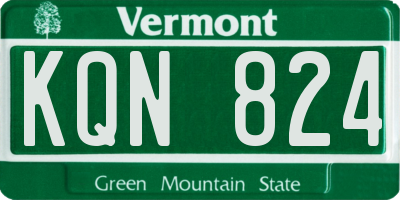 VT license plate KQN824