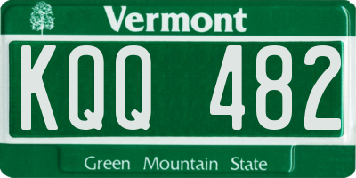 VT license plate KQQ482