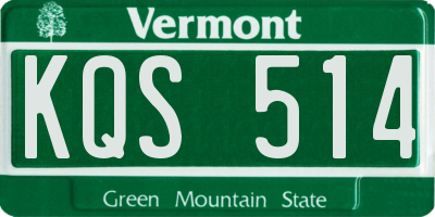 VT license plate KQS514