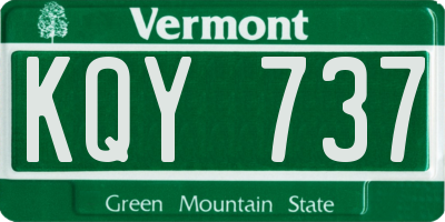 VT license plate KQY737