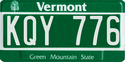 VT license plate KQY776