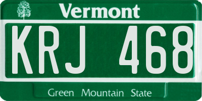 VT license plate KRJ468