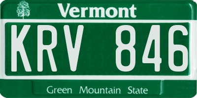 VT license plate KRV846
