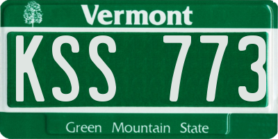 VT license plate KSS773