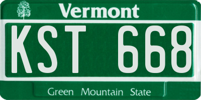 VT license plate KST668