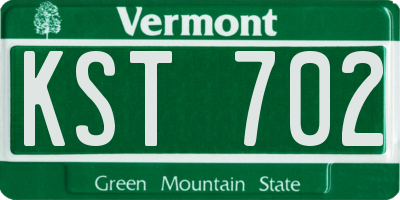 VT license plate KST702